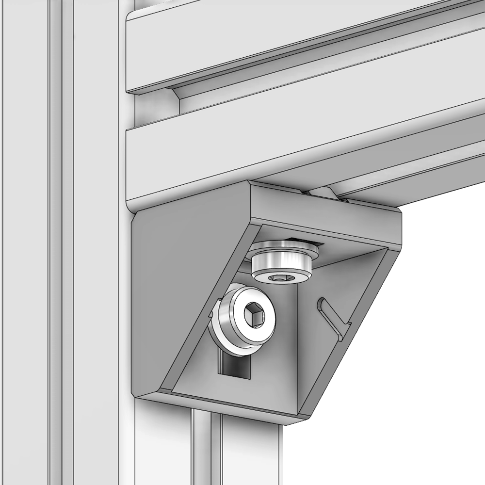 40-110-3 MODULAR SOLUTIONS GUSSET BRACKET<BR>45MM X 45MM REINFORCEMENT ANGLE